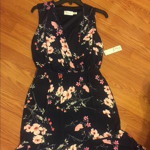 NWT Eliza J blue floral fit and flare dress.